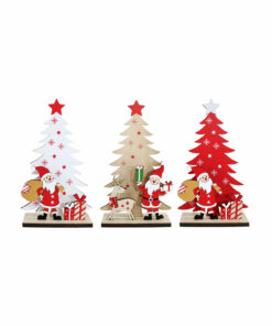Table Tree With Santa Assorted 12 x 4.5 x 20cm