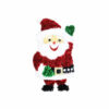 Waving Santa Plaque Tinsel 25 x 2 x 48cm