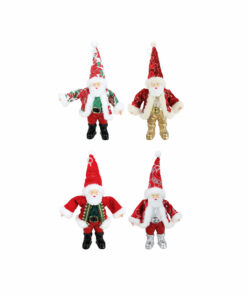 Glitzy Santa Figurine Assorted 18cm
