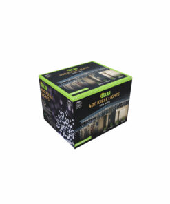 Cool White 400 Solar LED Icicle Lights