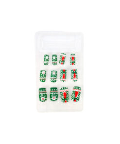 Alternative view of Green Christmas Self Adhesive Nails 12pc