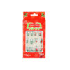 Green Christmas Self Adhesive Nails 12pc