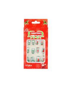 Green Christmas Self Adhesive Nails 12pc