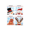 Window Peeper Cling With Snowflakes Assorted 31 x 30cm