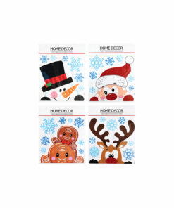 Window Peeper Cling With Snowflakes Assorted 31 x 30cm
