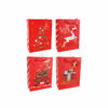 Medium Red / Gold Foil Christmas Giftbag Assorted 24 x 18 x 8cm