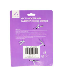 Unicorn Cookie Cutters 4pcs