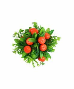 Orange Artificial Plants with White Pot 19cm