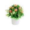 Peach Artificial Plants with White Pot 19cm