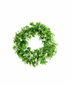 White Flower Artificial Wreath 96 Head 47cm