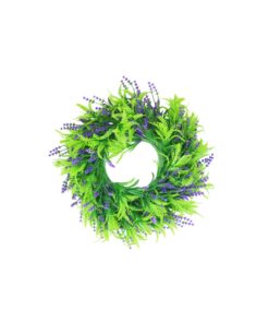 Lavender Artificial Wreath 66 Head 38cm