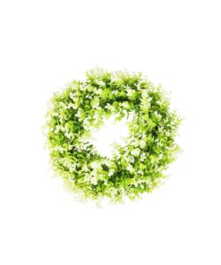 Yellowish Green Artificial Wreath 96 Head 45cm