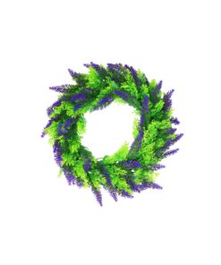 Lavender Artificial Wreath 96 Head 50cm