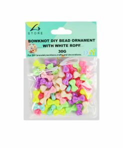 Pastel Bowknot DIY Bead Ornament With White Rope 30g