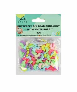 Butterfly DIY Bead Ornament With White Rope 30g