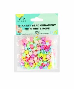 Star DIY Bead Ornament With White Rope 30g