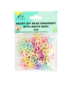Heart DIY Bead Ornament With White Rope 30g
