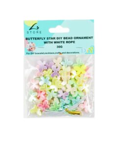 Butterfly Star DIY Bead Ornament With White Rope 30g