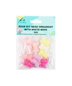 Bear DIY Bead Ornament With White Rope 30g