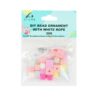 Pastel Cube DIY Bead Ornament With White Rope 30g