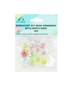 Iridescent Diamond DIY Bead Ornament With White Rope 30g