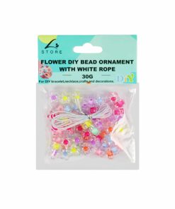 Small Flowers DIY Bead Ornament With White Rope 30g