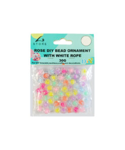 Rose DIY Bead Ornament With White Rope 30g