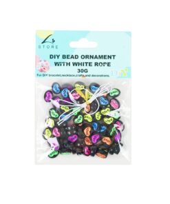 Black LOVE DIY Bead Ornament With White Rope 30g