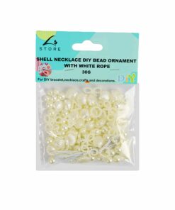 White Shell Mix DIY Bead Ornament With White Rope 30g