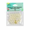 Medium White Pearl DIY Bead Ornament With White Rope 30g