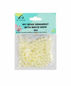 Small White Pearl DIY Bead Ornament With White Rope 30g
