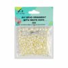 White Heart DIY Bead Ornament With White Rope 30g
