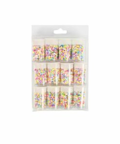 Colorful Crushed Stone DIY Bead Ornament 12pc