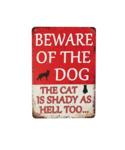 Beware of Dog Humorous Metal Sign 15x20cm 1pc