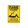 Sleeping Humorous Metal Sign 15x20cm 1pc