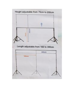 Iron Adjustable Backdrop Stand 2 x 3m