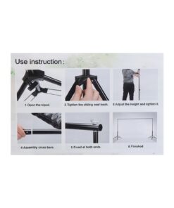 Iron Adjustable Backdrop Stand 2 x 3m