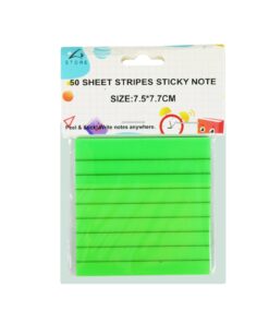 Green Stripes Sticky Notes 50 sheets 7.5 x 7.5cm