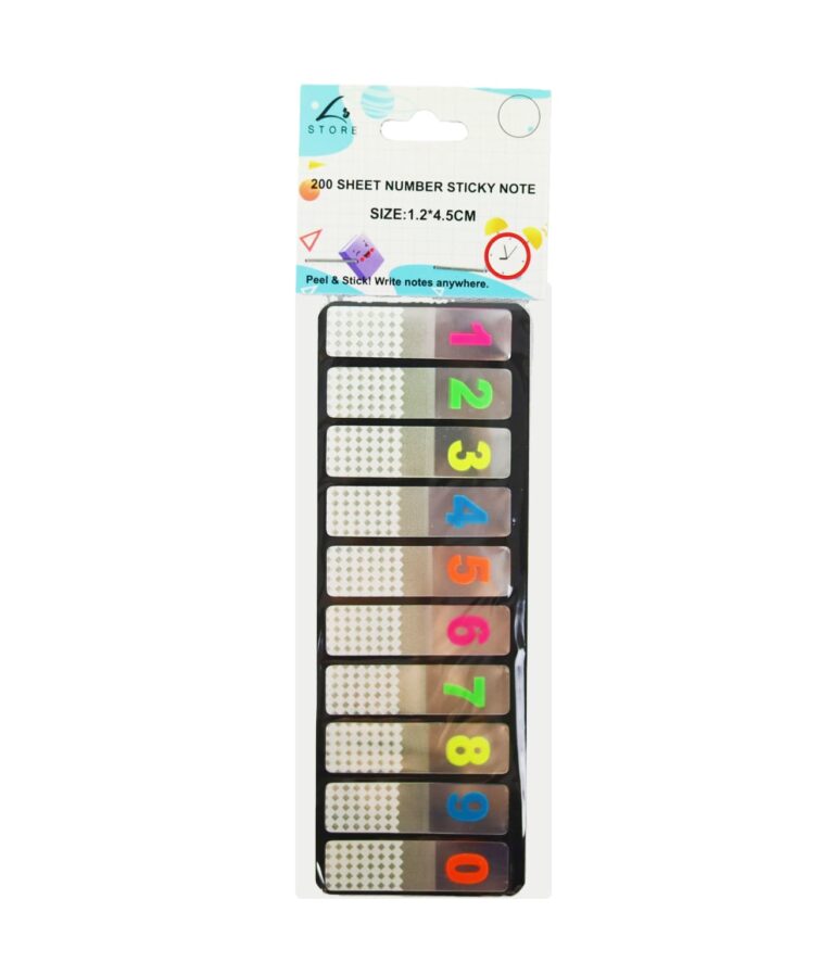 Number Sticky Notes 200 sheets 1.2 x 4.5cm – LookSharpStore