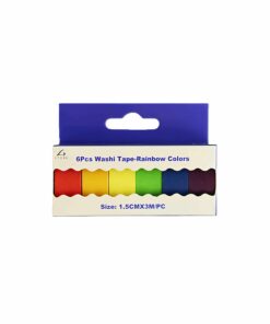 Rainbow Colors Washi Tape 6pk