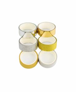Silver & Gold Washi Tape 6pk