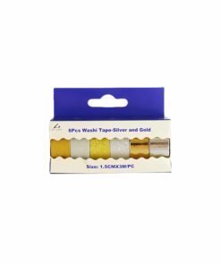 Silver & Gold Washi Tape 6pk