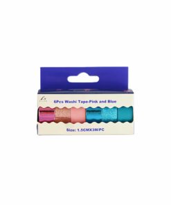 Pink & Blue Washi Tape 6pk