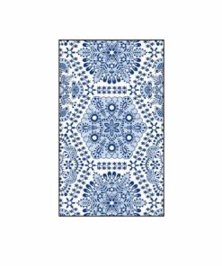 Blue Flower Outdoor Reversible Mat 120 x 200cm