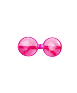 Pink Round Party Glasses 16 x 8cm