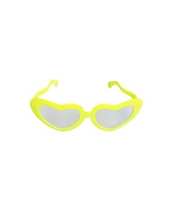 Yellow Heart Party Glasses 23 x 9cm