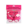 Hot Pink Party Glasses with Eyebrows and Beard 3 Sets 15 x 5.5cm