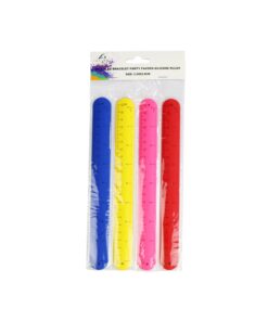 Silicone Ruler Slap Bracelet Set 4pc 2.5x 22.8cm