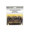Black Happy Birthday Banner Backdrop 100x150cm
