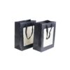 Medium Black Paperboard Gift Bag with Window 21x11x27cm 2pc